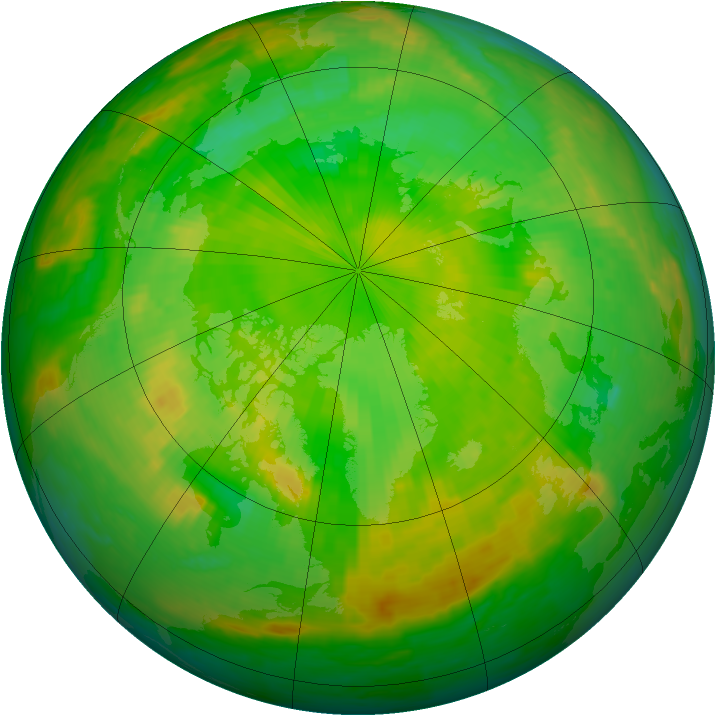 Arctic ozone map for 20 June 2002